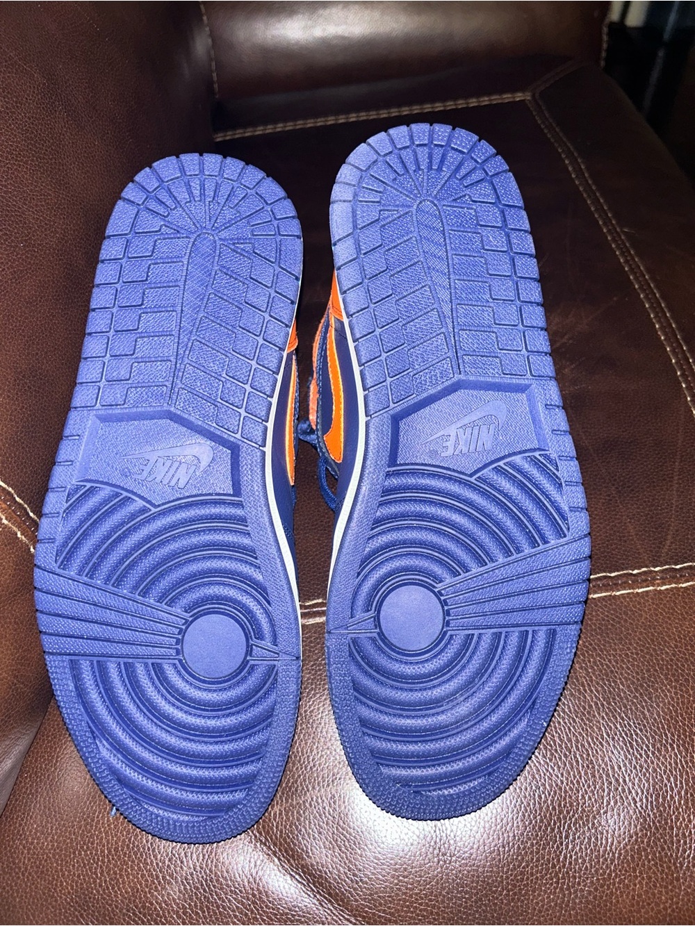 Nike Men’s Blue & Orange Low-Top Sneakers